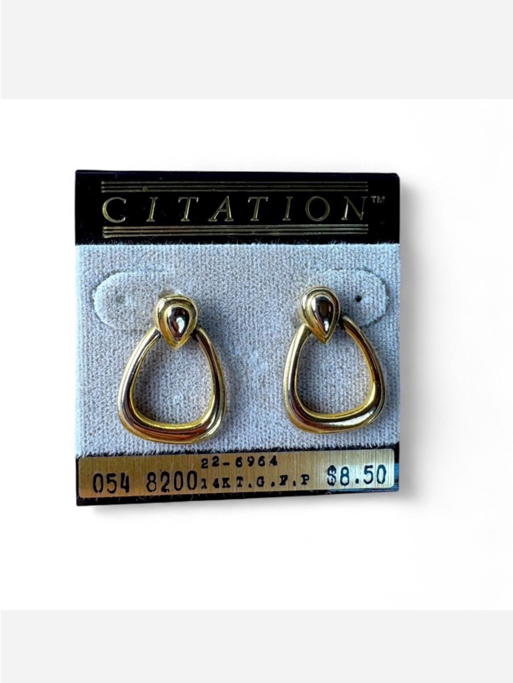 Gold-Tone Teardrop Hoop Earrings